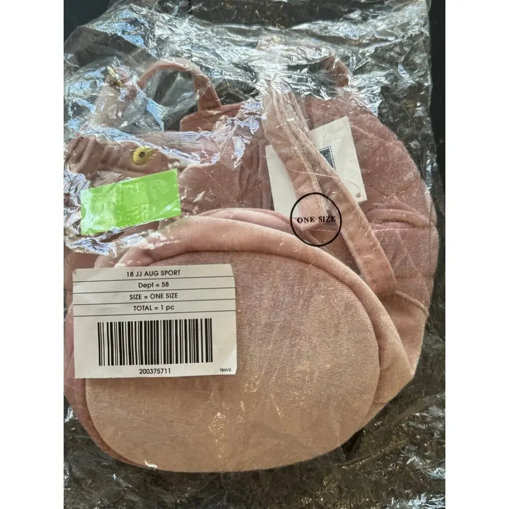 New - Janie and Jack ~  Blush Pink Velvet Quilted Backpack